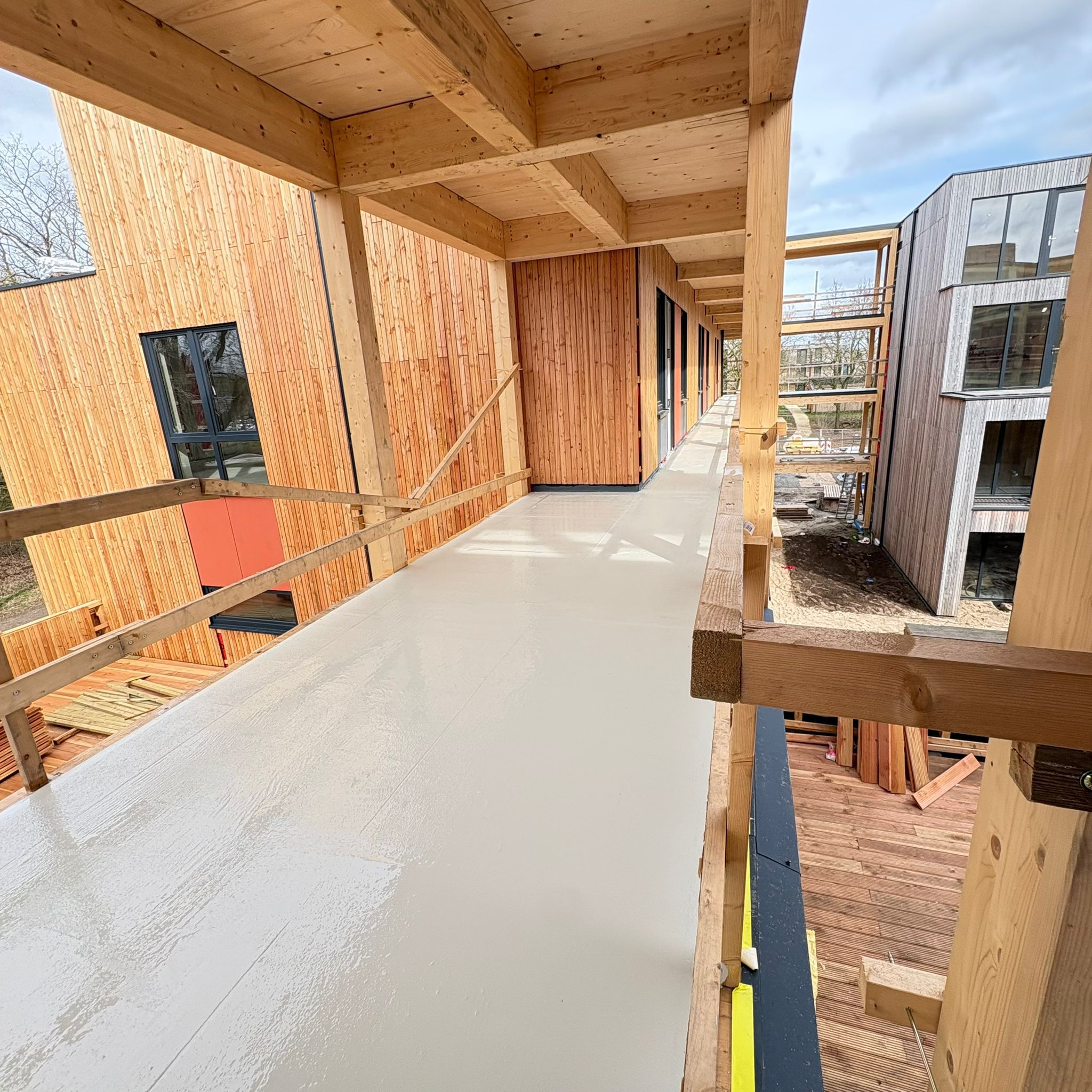 Houten galerij coating